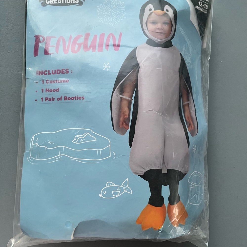Penguin Kids Costume by - Black and White size 12-18mo NEW